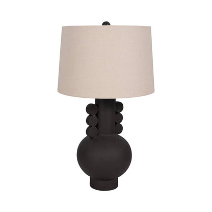 Black 30 in. Ceramic Novelty Eared Totem Table Lamp - Decor Addict, LLC