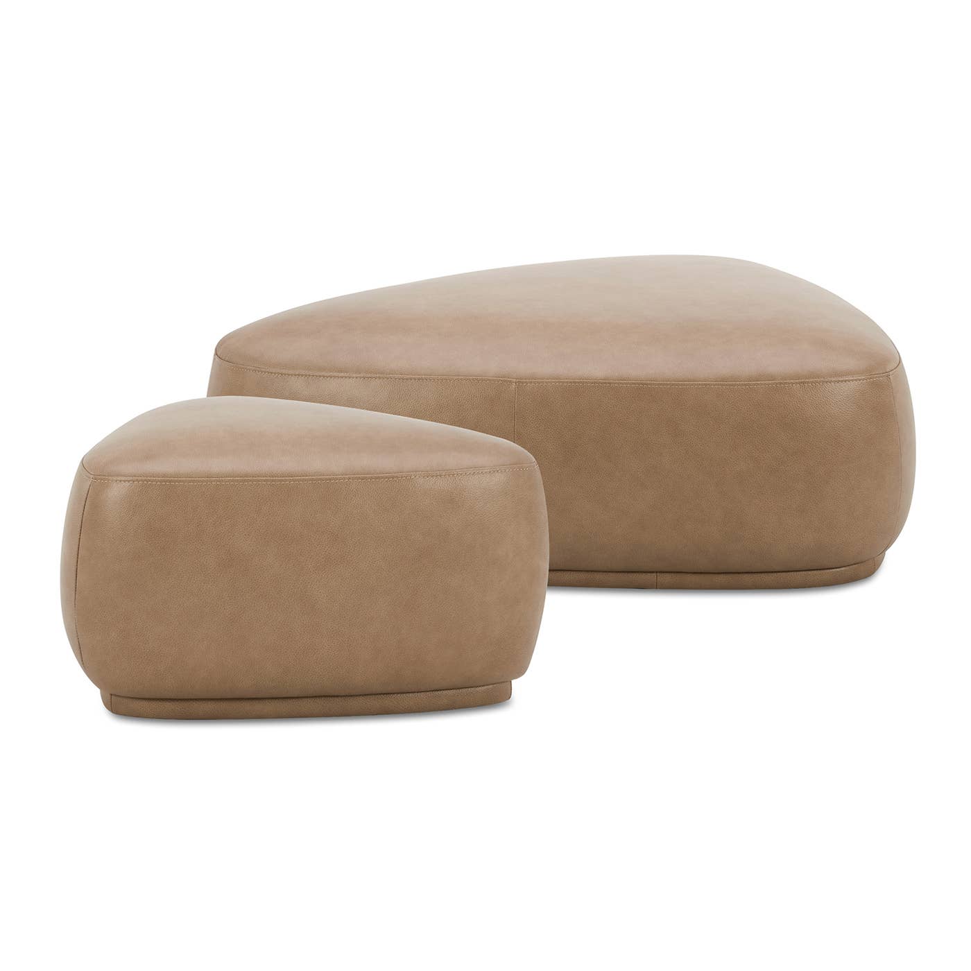 Pebble 44" & 26" Rounded Triangle Cocktail Ottoman Set - Thumbnail 3