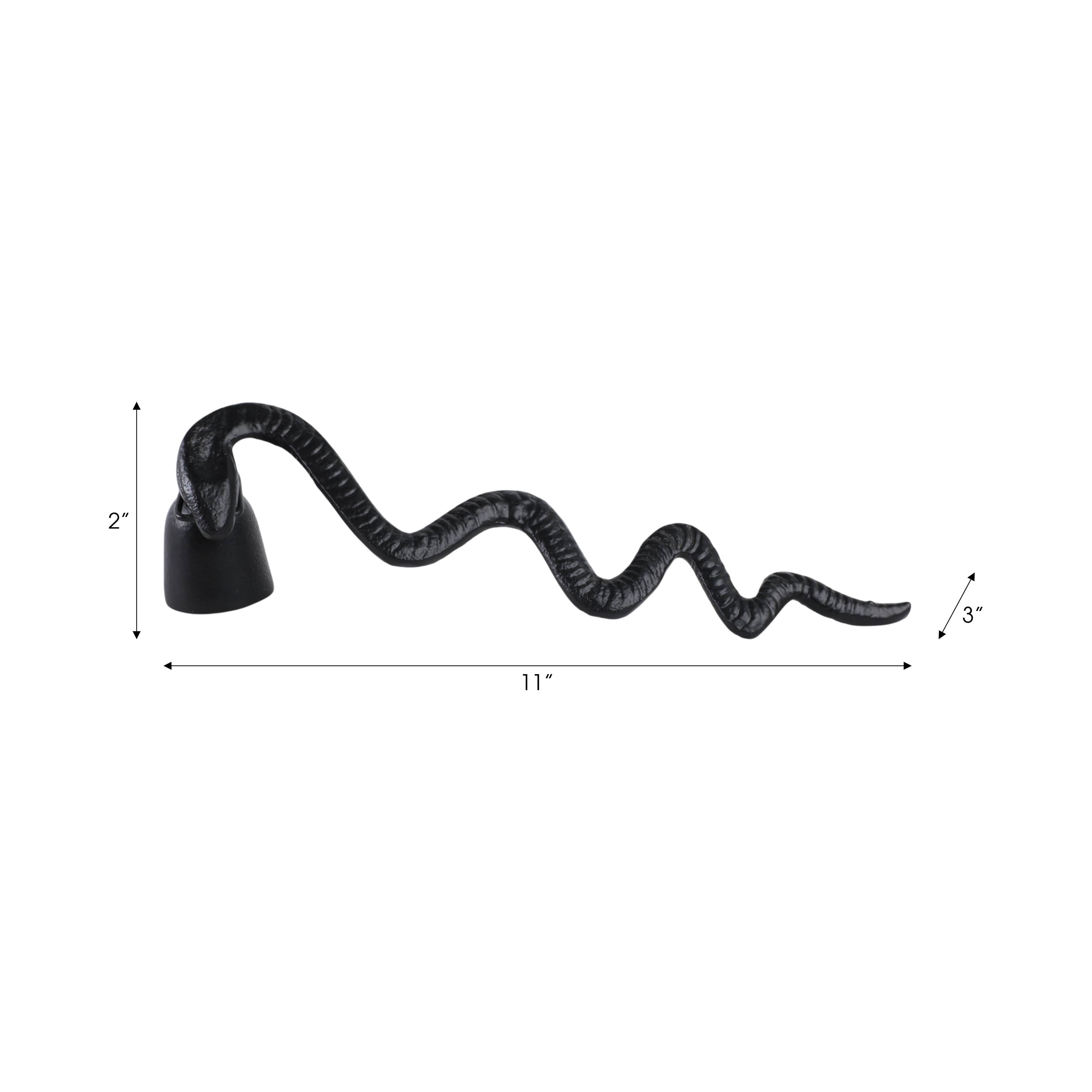 11 in. Black Metal Snake Candle Snuffer - Decor Addict, LLC