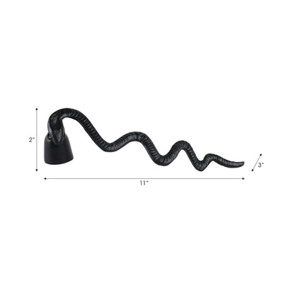 11 in. Black Metal Snake Candle Snuffer - Decor Addict, LLC