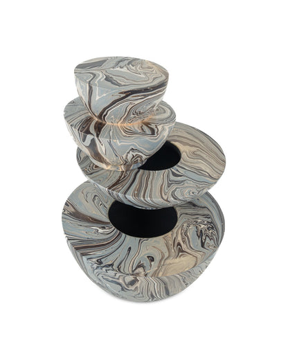 Marbleized Stacking Box, Set of 3 by Currey & Company