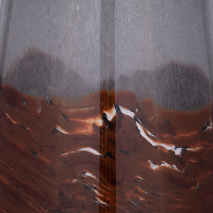Glass, 14" Vase Grey/brown - Decor Addict, LLC