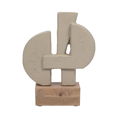 Ecomix, 13" Table Sculpture, Ivory - Decor Addict, LLC