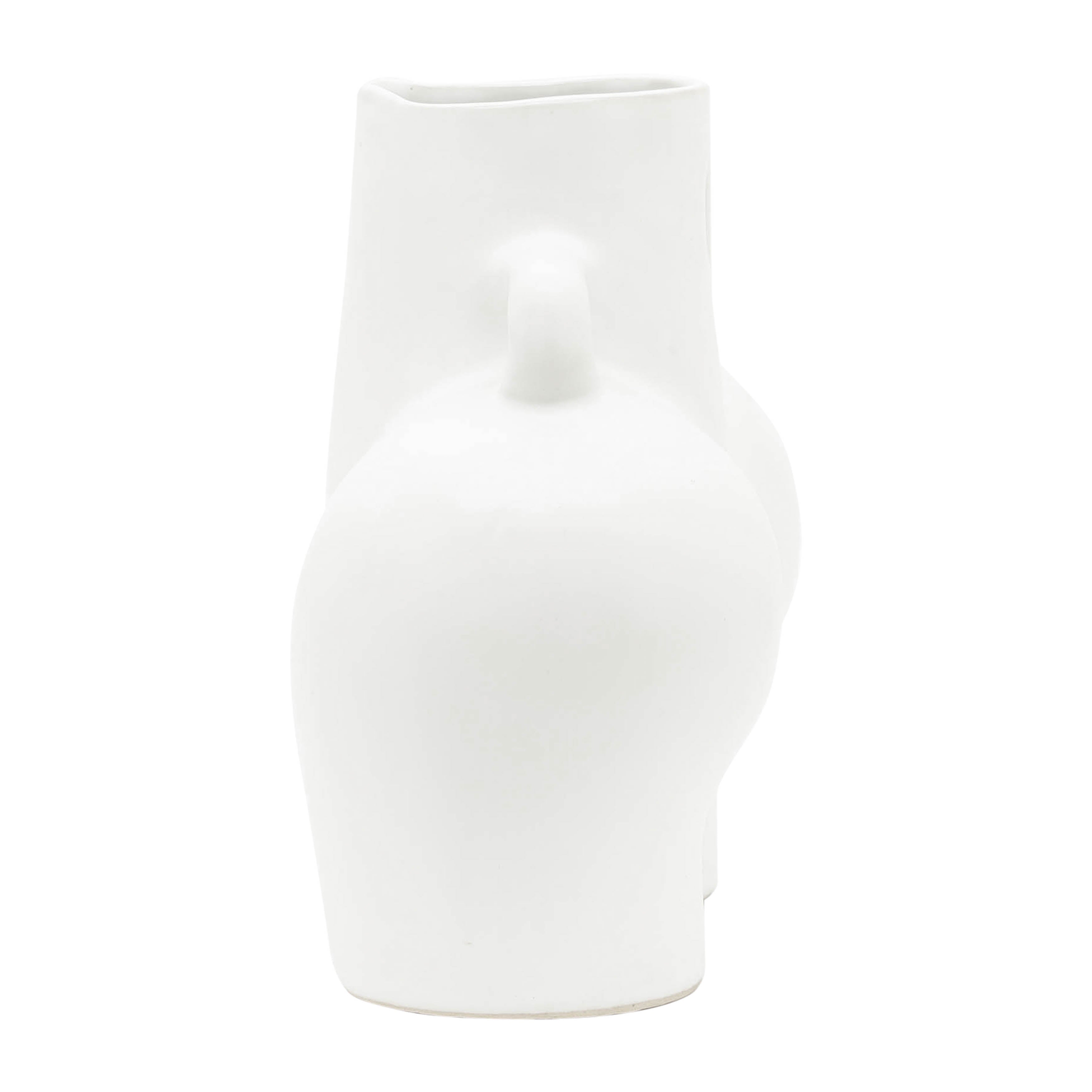 Cer, 7" Half Body Vase, White - Decor Addict, LLC