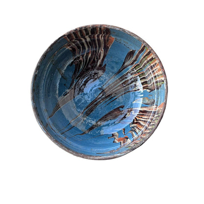 Cottage Crafted Bowl: Marbleized Blue / Medium