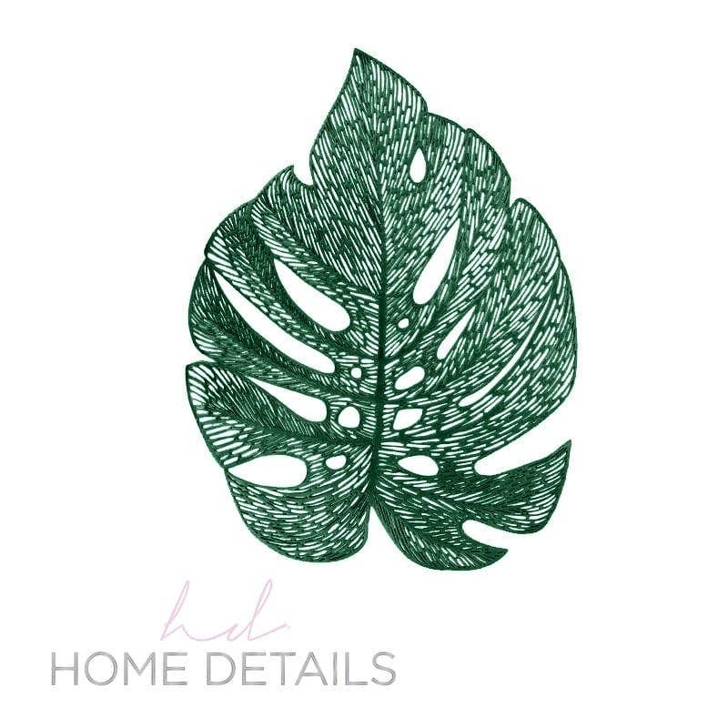 Leaf Shape Placemat in Green - Decor Addict, LLC