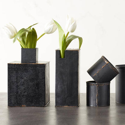 Recycled Large Iron Vase - Decor Addict, LLC