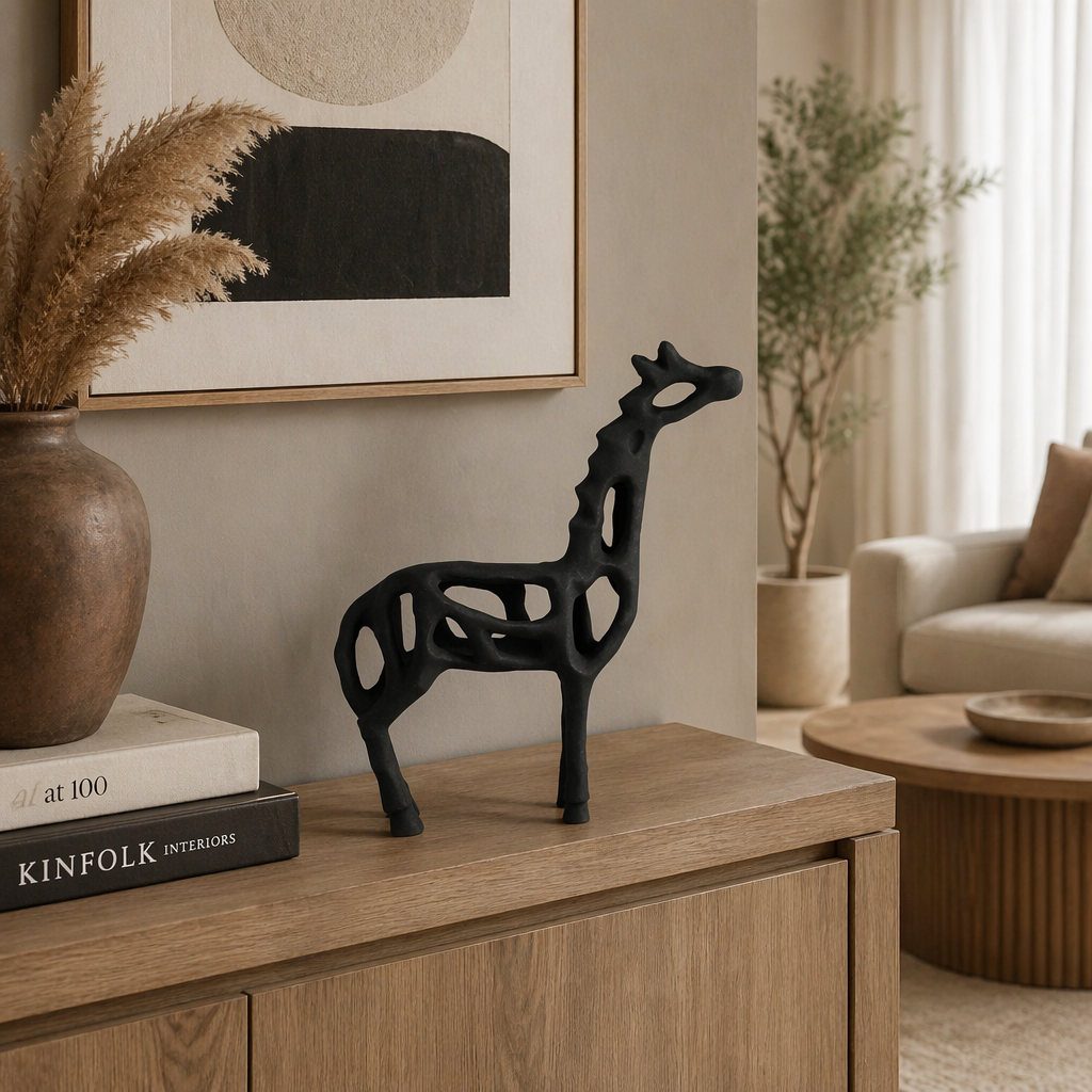Horse Illusion Sculpture, Black