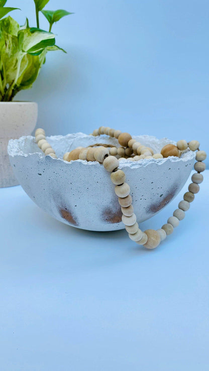 Half Moon Candle | Bowl Candle: White & Gold / Moroccan Cashmere - Decor Addict, LLC