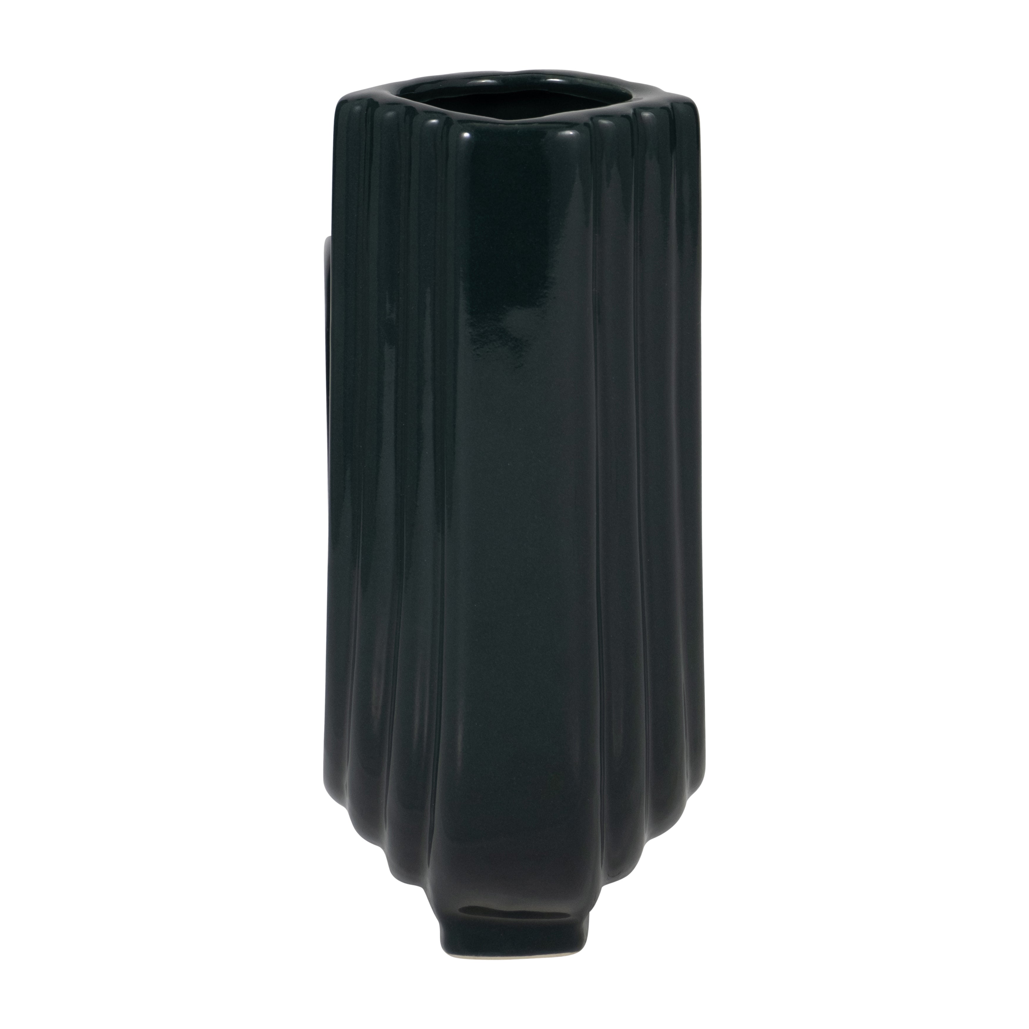 Cer, 6" Loopy Vase, Forest Green - Decor Addict, LLC
