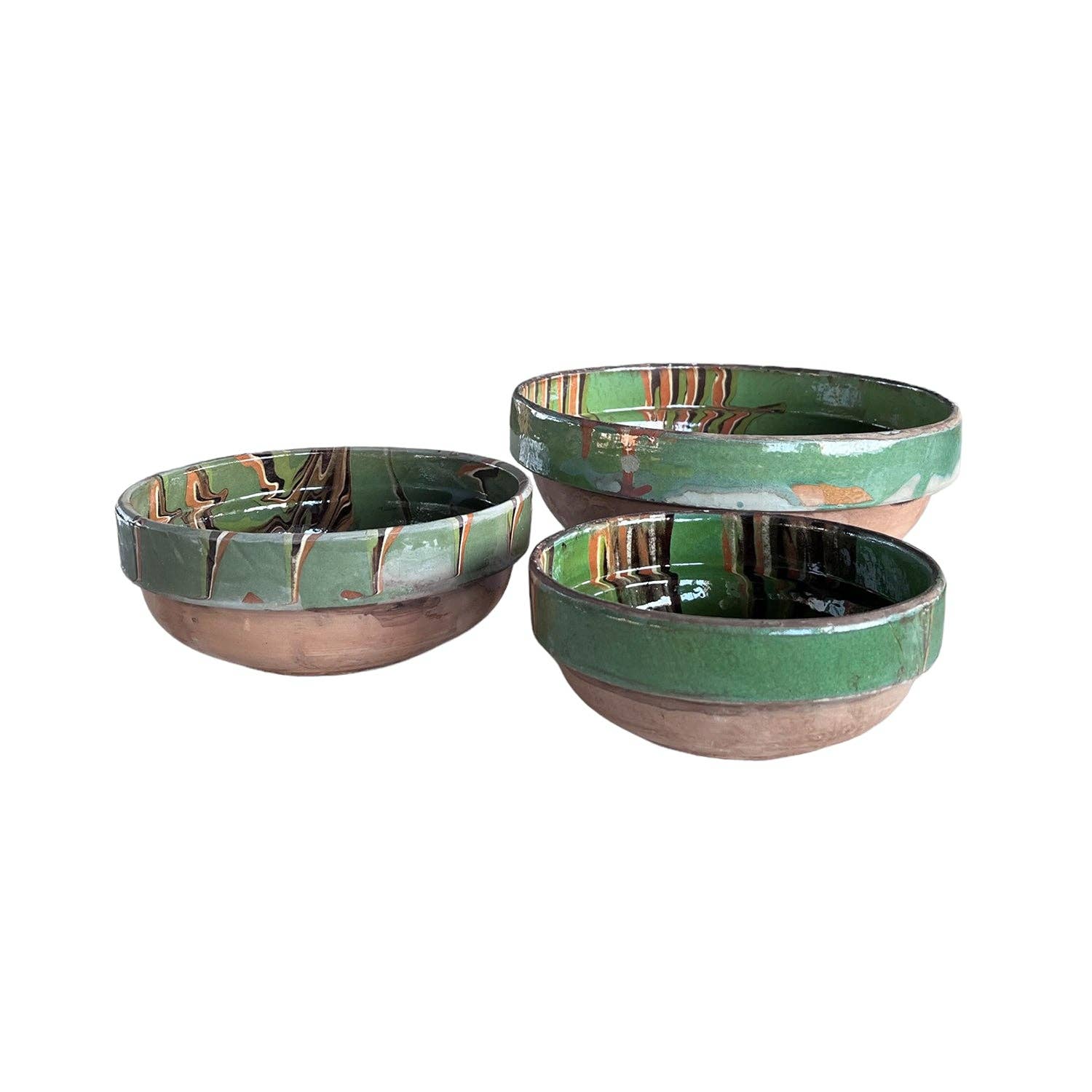 Cottage Crafted Bowl: Marbleized Cream / Large