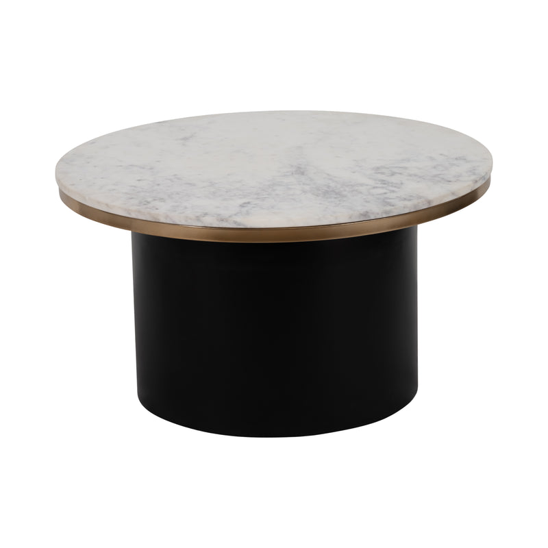 Metal, 31" Cylinder Coffee Table, Black