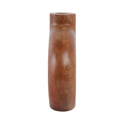 10x7" Cut-out Wood Vase, Natural - Decor Addict, LLC