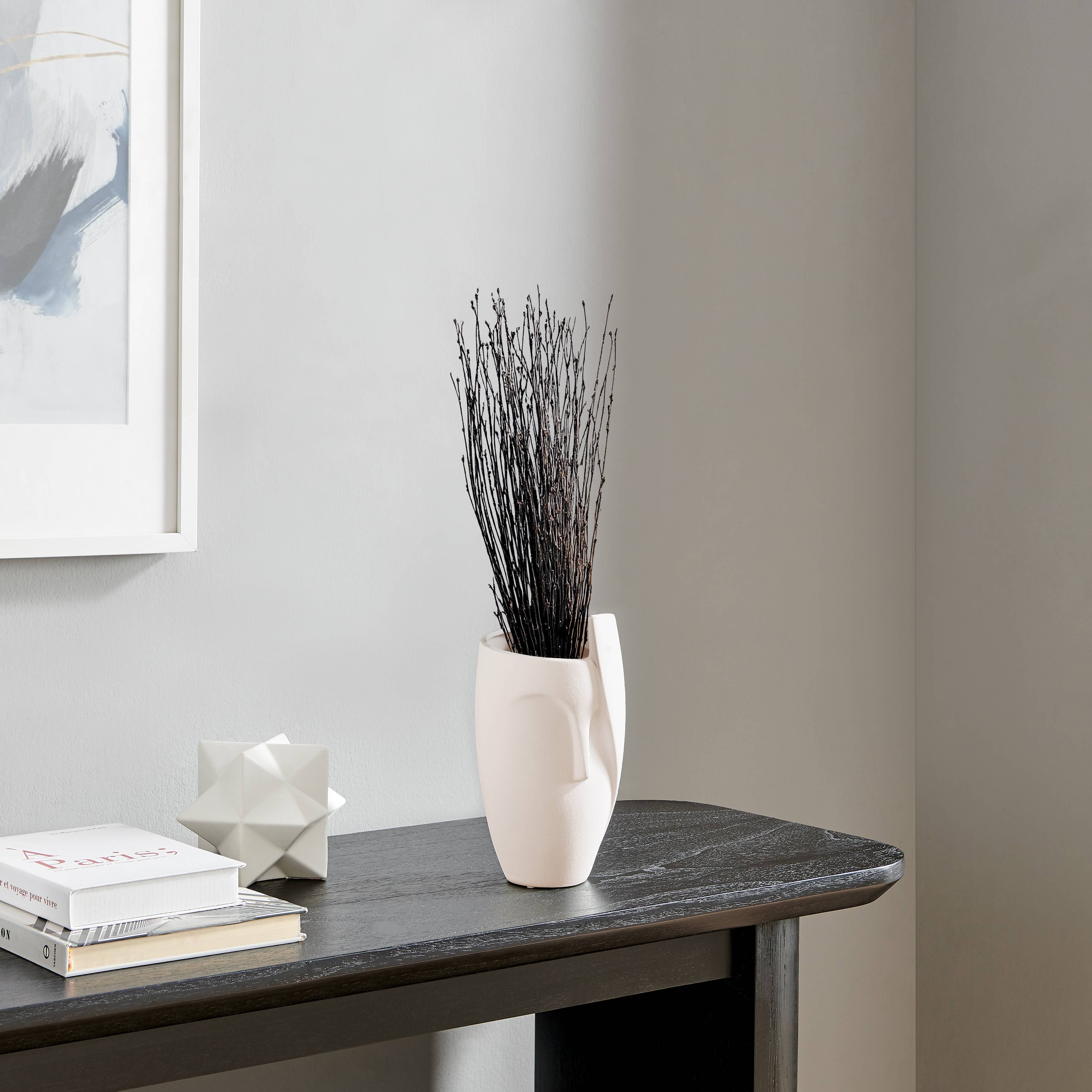 Hans Ansit Cream Face Matte Ceramic Sculpture Planter Vase - Decor Addict, LLC