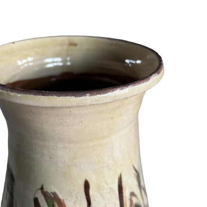 Cottage Crafted Vase: Marbleized Blue - Decor Addict, LLC