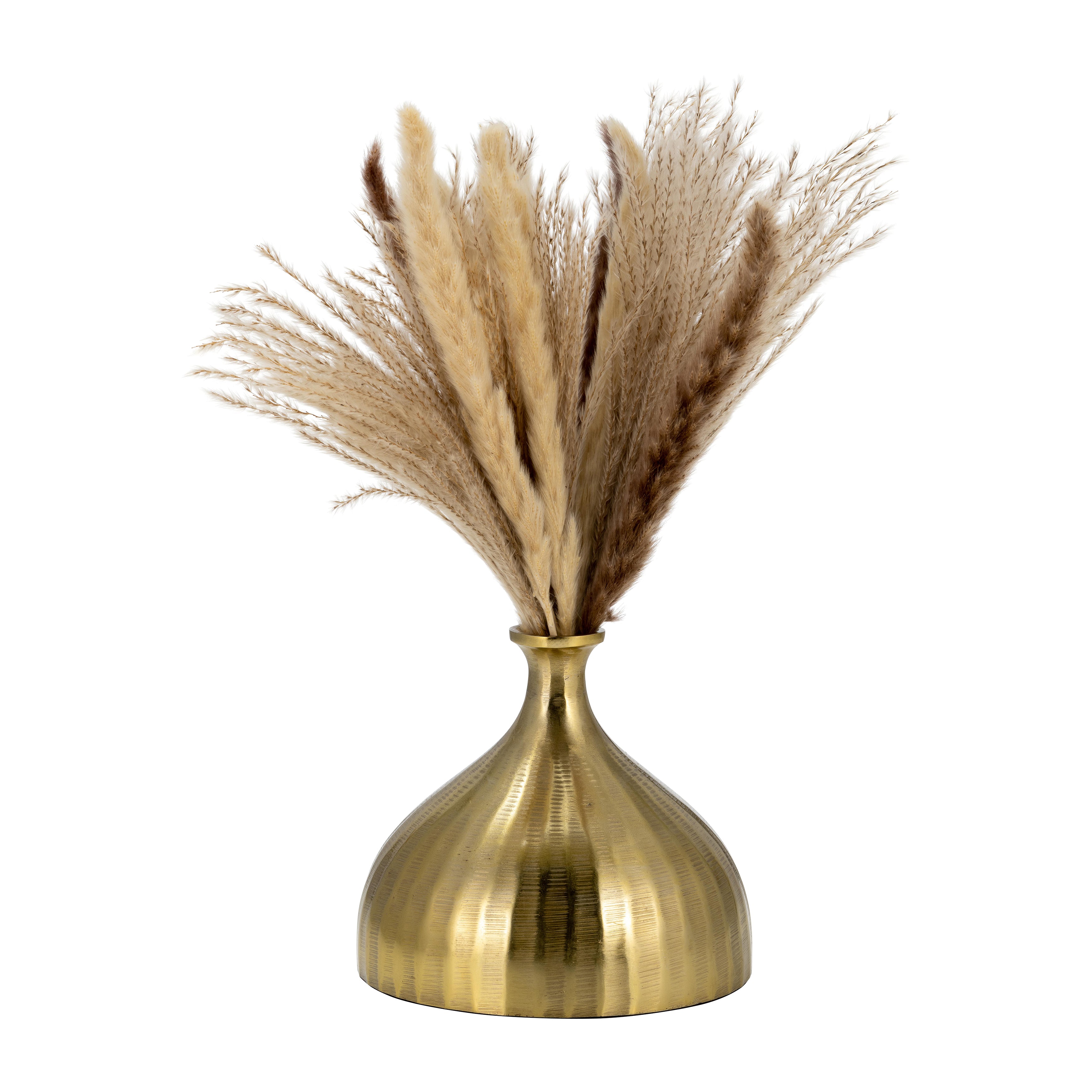 Metal, 7" Bulbous Vase,gold - Decor Addict, LLC