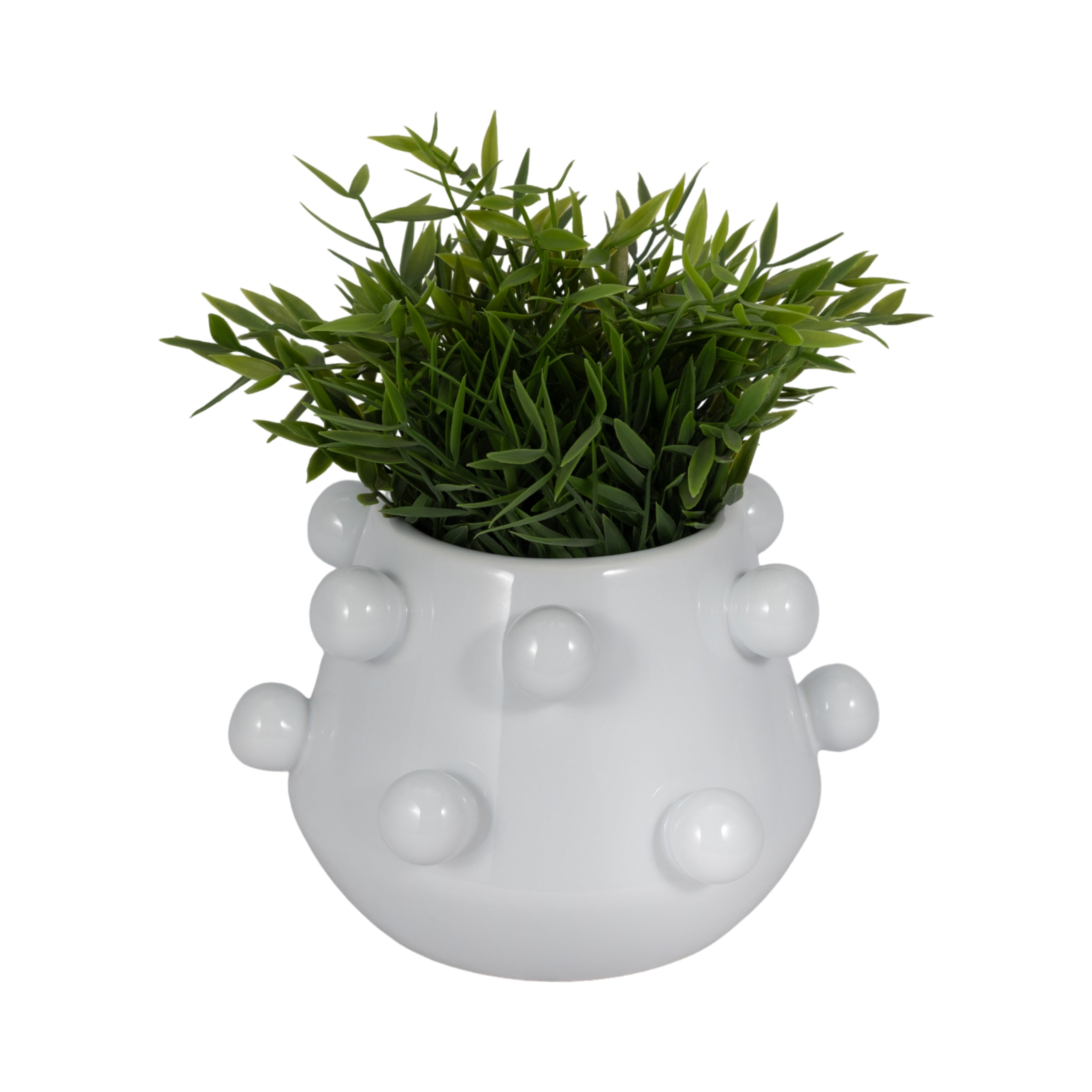 8" Tapered Bubble Planter, White - Decor Addict, LLC
