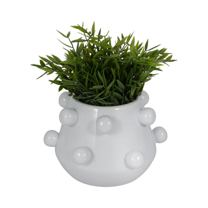 8" Tapered Bubble Planter, White - Decor Addict, LLC