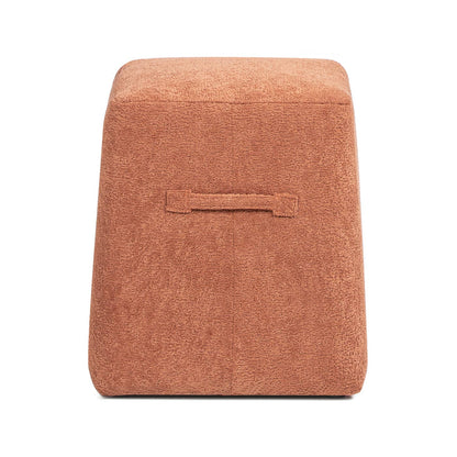 Oliver 16" Tapered Square Upholstered Ottoman Fleeced: Spice Orange - Decor Addict, LLC