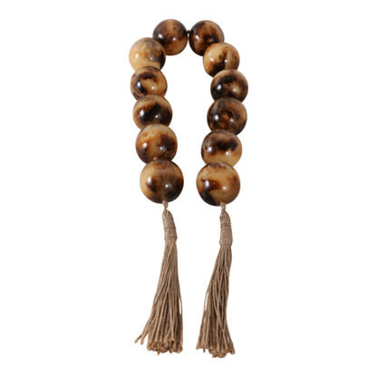 40" Swirled 2" Resin Beaded Garland, Brown - Decor Addict, LLC