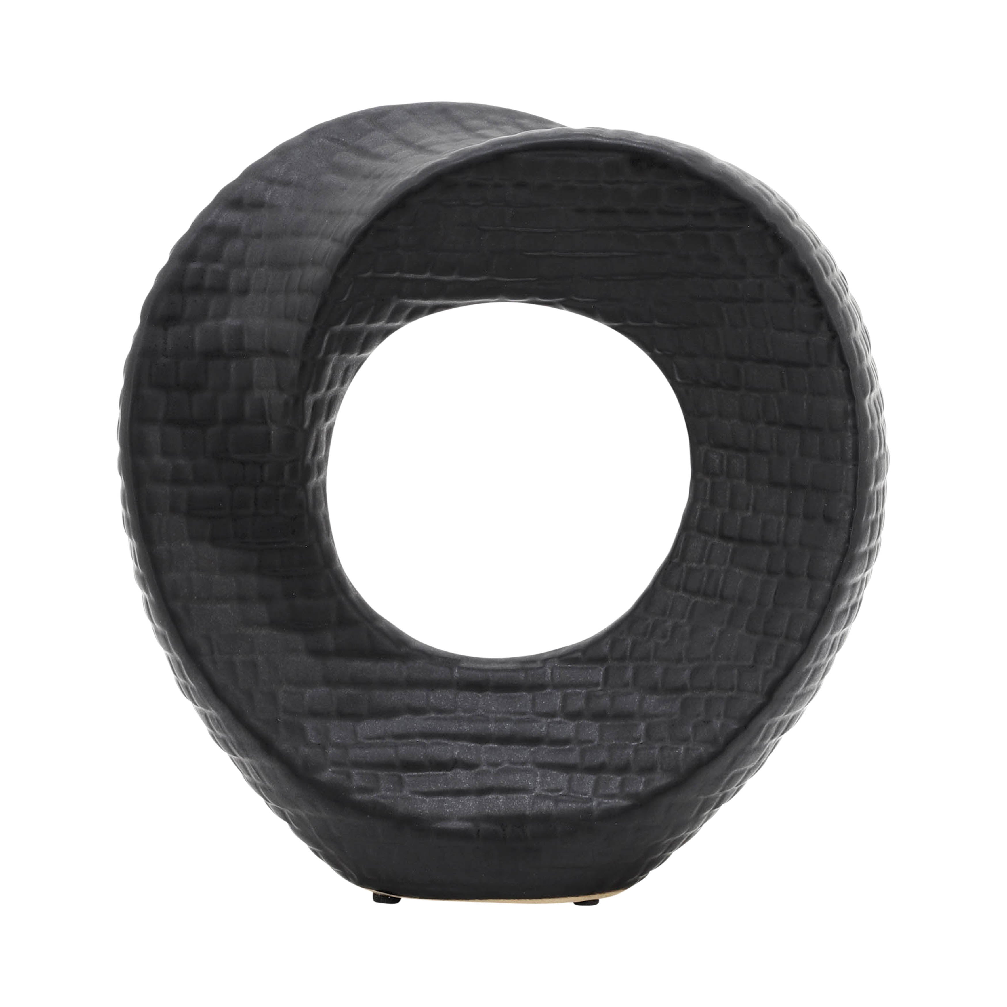 8" Textured Table Top Deco, Black - Decor Addict, LLC