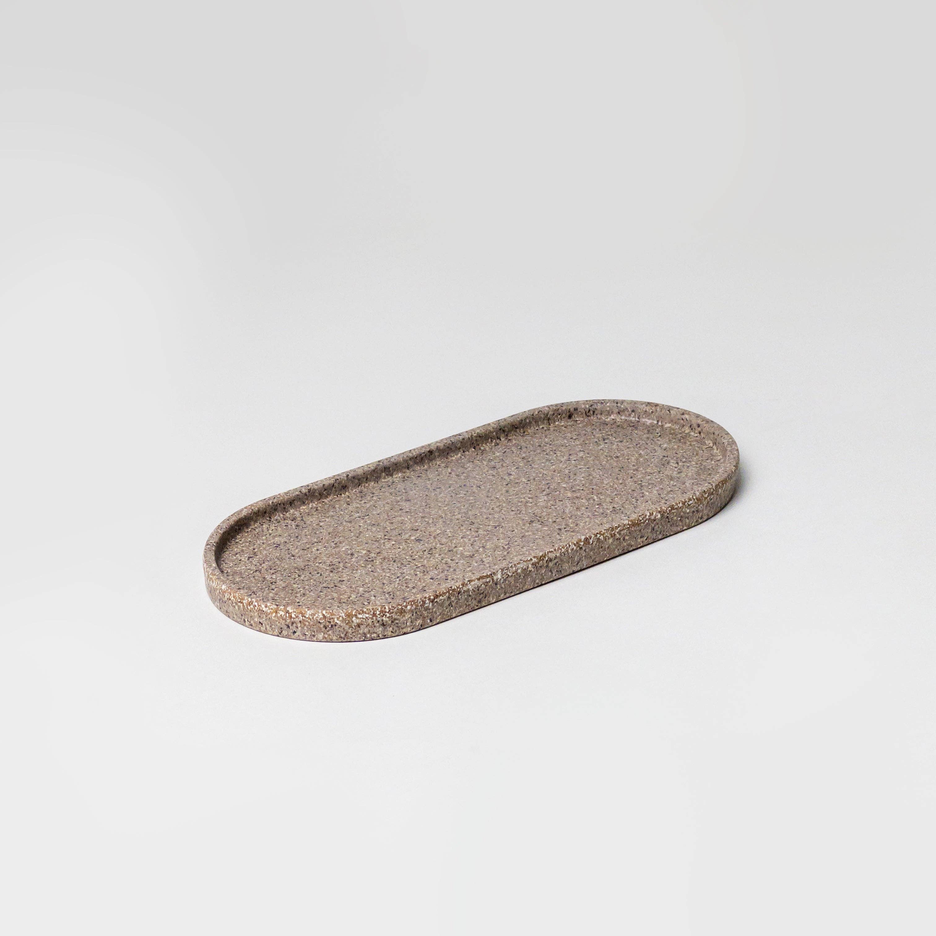 8.5” Upcycled Oval Decor Trays: Bamboo Fibre Terracotta - Decor Addict, LLC