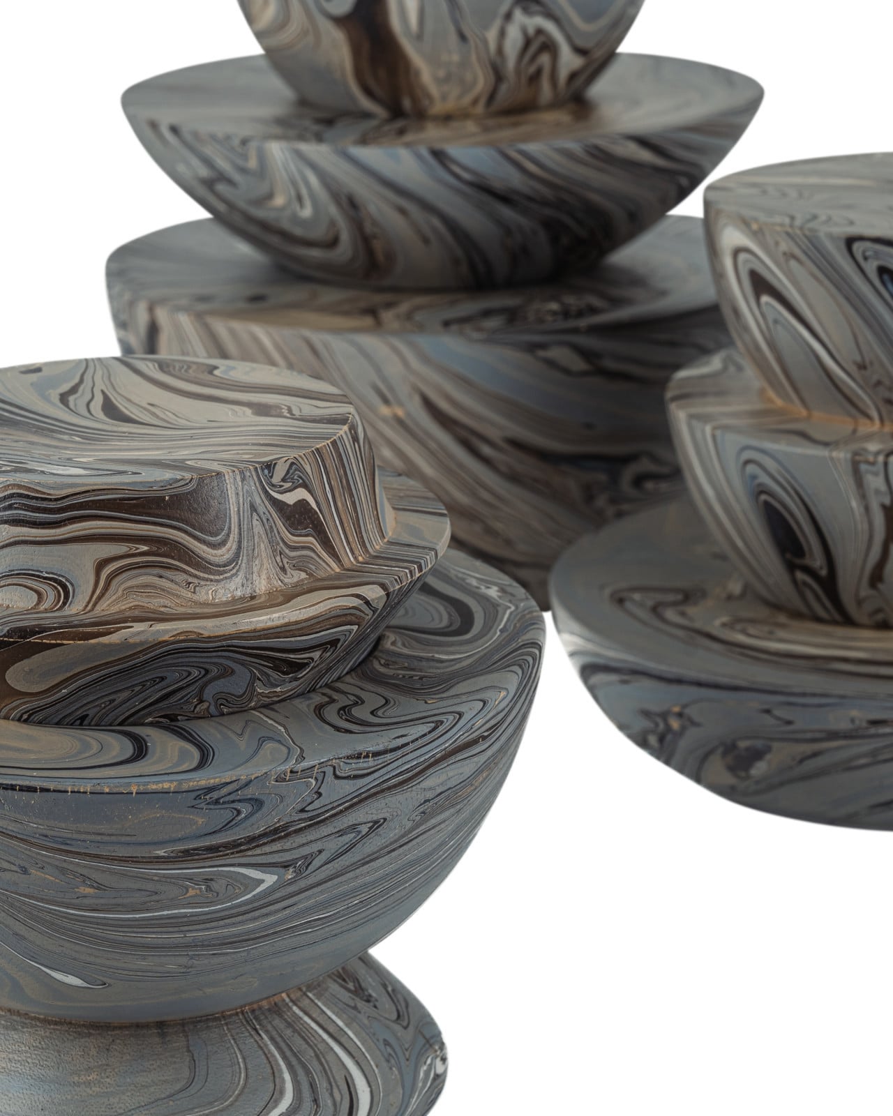 Marbleized Stacking Box, Set of 3 by Currey & Company