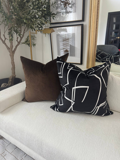 Cocoa Velvet Pillow: 18"x18" - Decor Addict, LLC