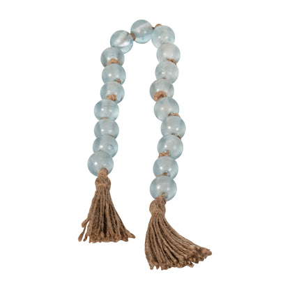 Glass, 34x1 Beaded Garland W/ Tassel, Blue - Decor Addict, LLC