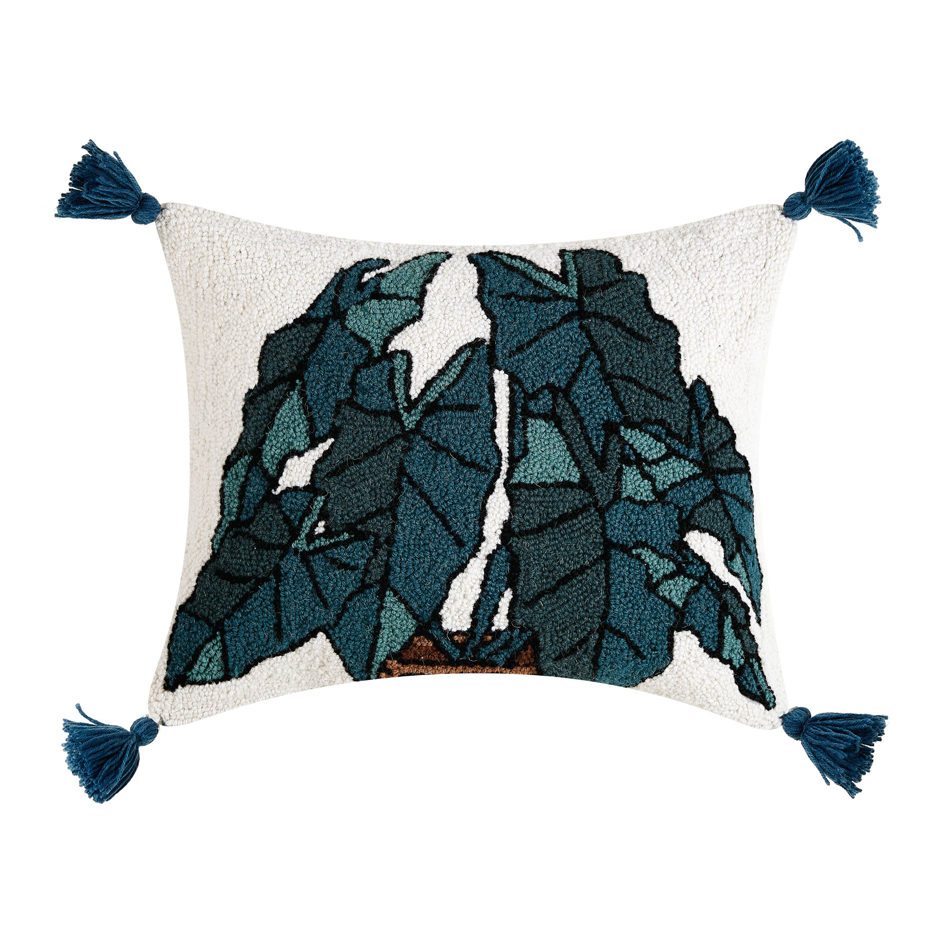 Alocasia W/ Tassels Hook Pillow