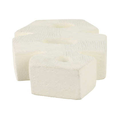 15" Terracotta Abstract Sculpture, Ivory - Decor Addict, LLC