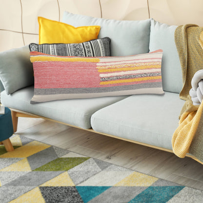 Multi-Lined Throw Pillow: Multi / 14" x 36" / Poly Filled - Decor Addict, LLC