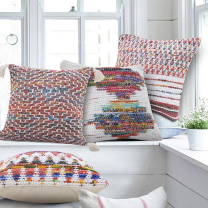 Chantale Geometric Throw Pillow, White/Multi: White/Multi / 14" x 36" / Poly Filled - Decor Addict, LLC