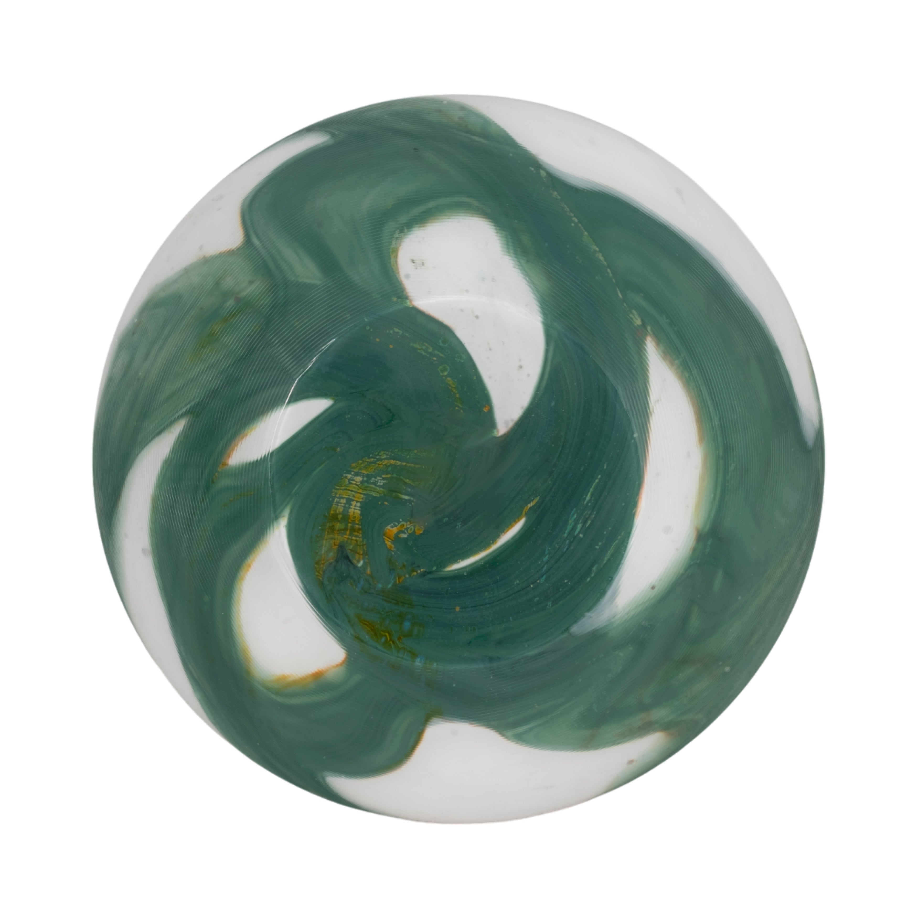 11" Ebb & Flow Bowl, Green/clear - Decor Addict, LLC