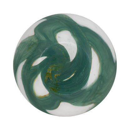 11" Ebb & Flow Bowl, Green/clear - Decor Addict, LLC