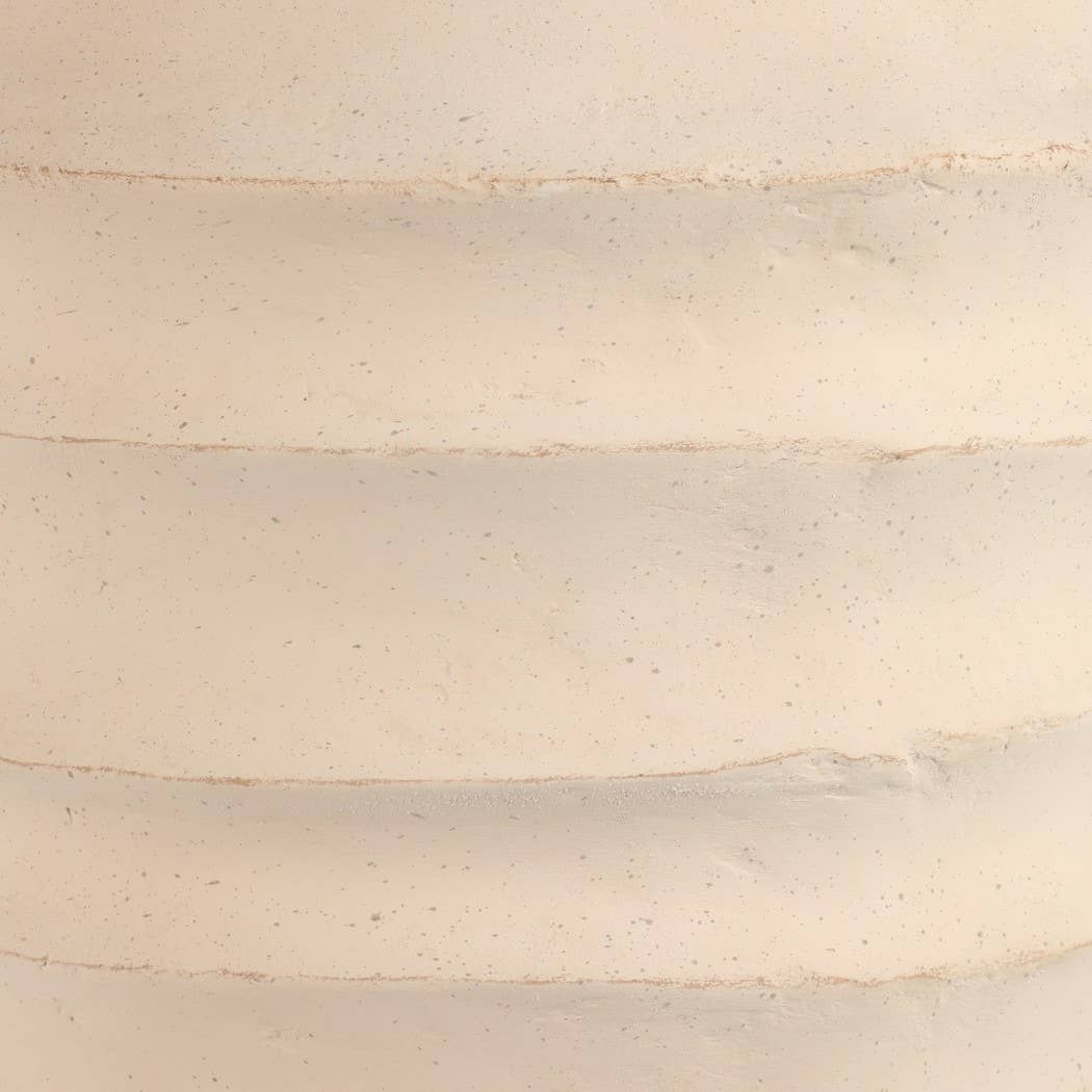 Decorative Floor Vase - Ivory Ecomix Textured Ribbed, 33 in. - Decor Addict, LLC