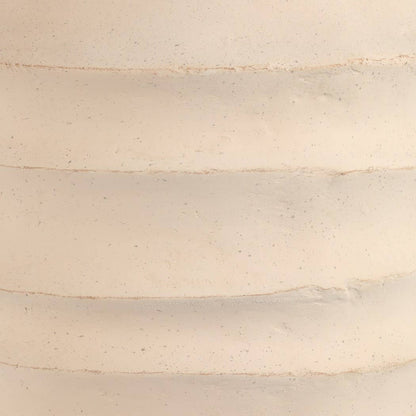 Decorative Floor Vase - Ivory Ecomix Textured Ribbed, 33 in. - Decor Addict, LLC
