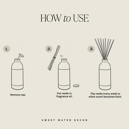 Cashmere and Vanilla Clear Reed Diffuser - Decor Addict, LLC
