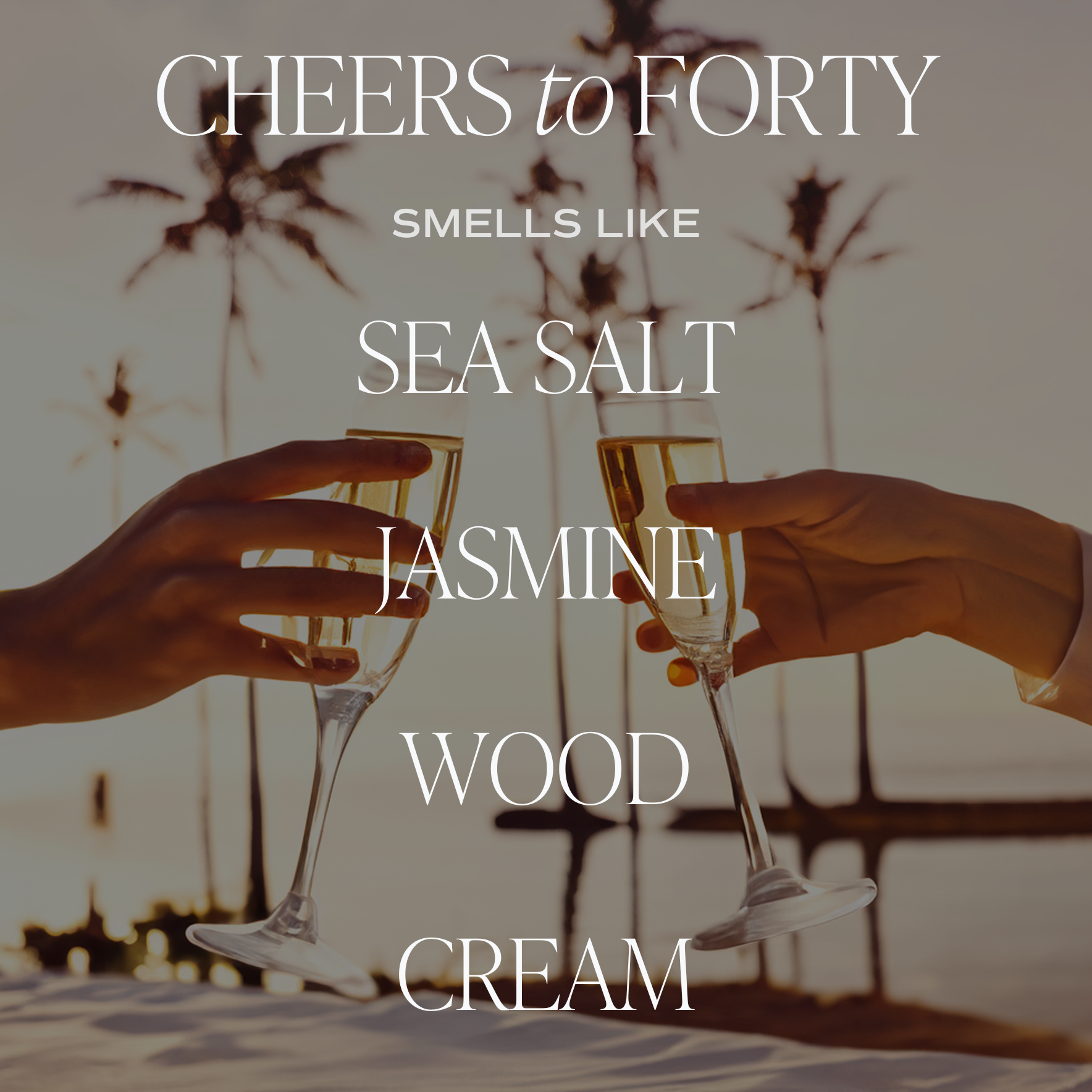 Cheers to Forty Soy Candle - Clear Jar - 9 oz - Decor Addict, LLC