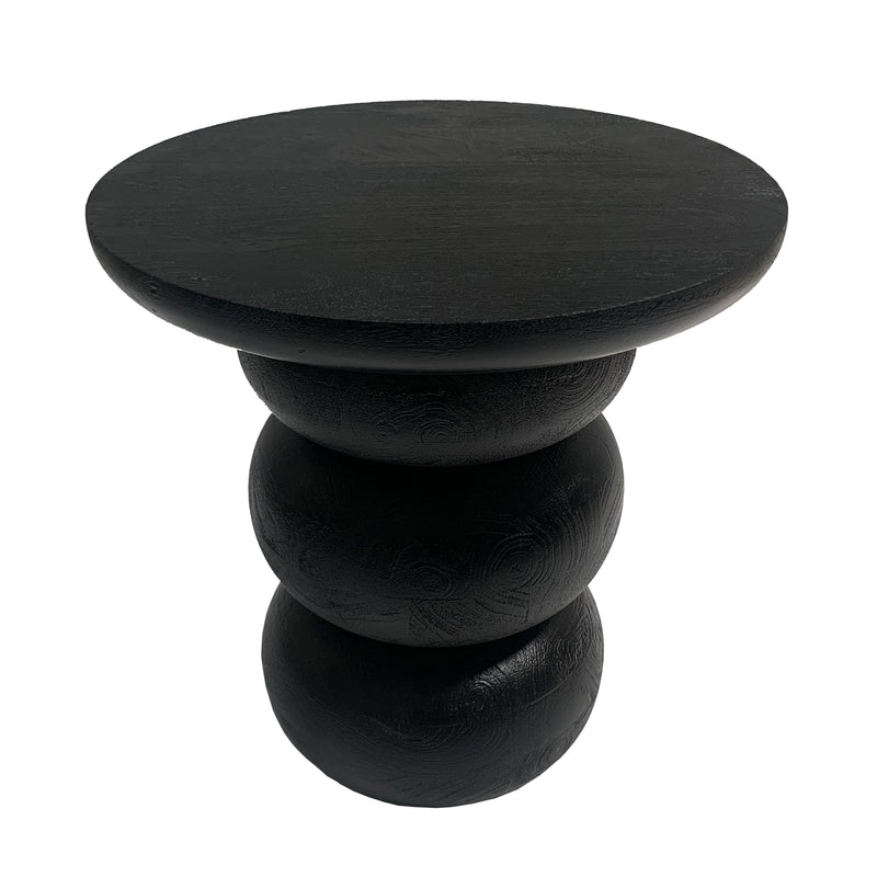 Wood, 19" Bibendum Accent Table, Black