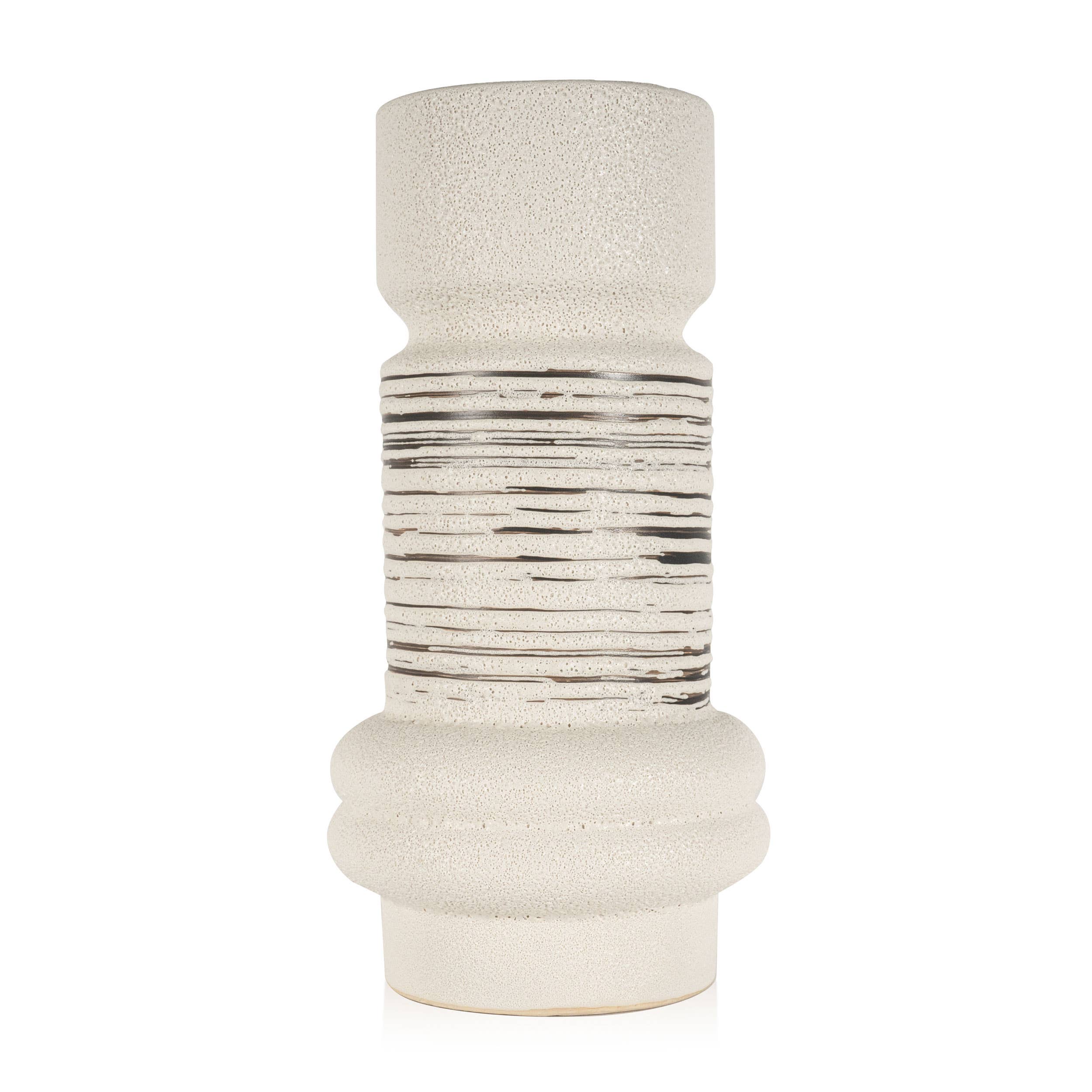 Linden Ceramic Table Vase, Large - Decor Addict, LLC