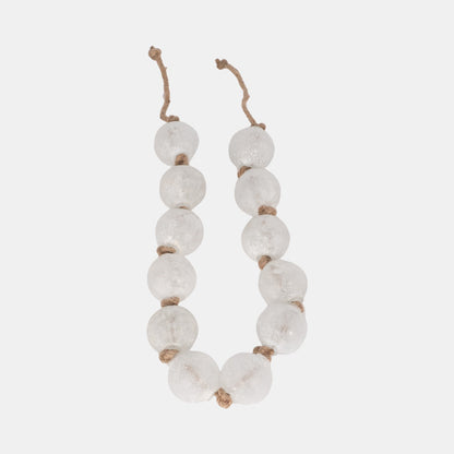 48" Length 2.5" Beaded Glass Garland, Clear - Decor Addict, LLC