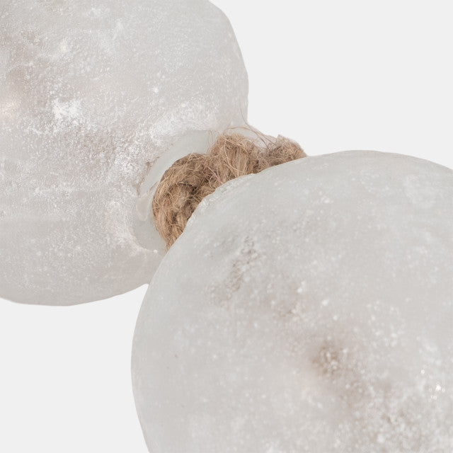 48" Length 2.5" Beaded Glass Garland, Clear - Thumbnail 3