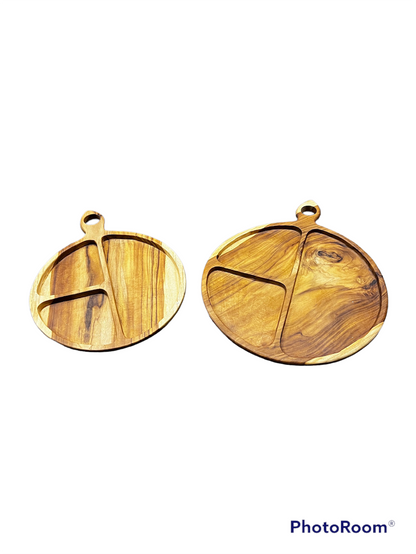 Partitioned 3 in 1 Round Platter: 36cm - Decor Addict, LLC