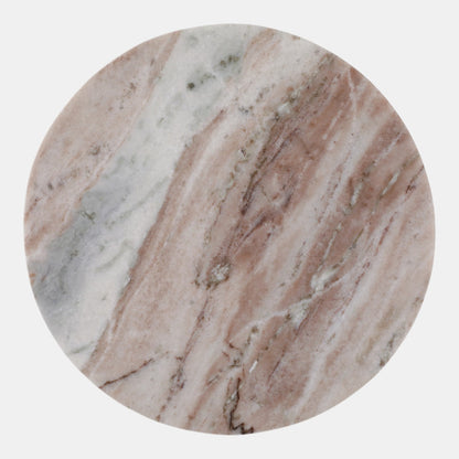 12x4" Torronto Marble Cake Stand, Brown/Ivory - Decor Addict, LLC