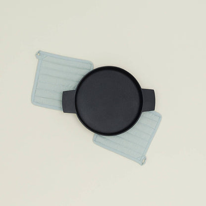 SIMPLE LINEN POT HOLDERS - SET OF 2: IVORY - Decor Addict, LLC