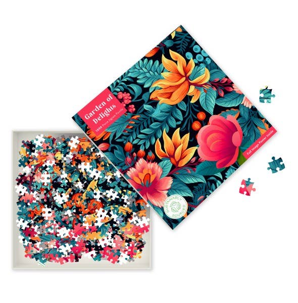 Garden of Delights 1000 Piece Sustainable Puzzle - Decor Addict, LLC
