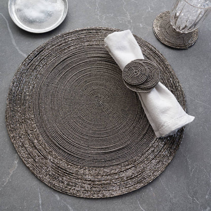 Beaded Silver Place Set (3-Piece) - Decor Addict, LLC