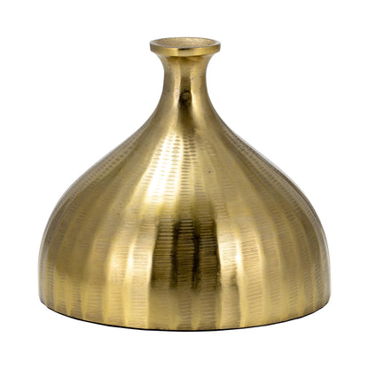 Metal, 7" Bulbous Vase,gold - Decor Addict, LLC