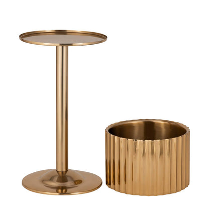 Gold Steel Ice Bucket Stand Only Small: Gold / STEEL - Decor Addict, LLC